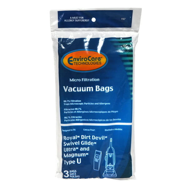 Royal Dirt Devil Type U Vacuum Upright Vac Bags Micro Lined Allergen Filtration